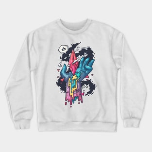 hand drawn magic crystal Crewneck Sweatshirt